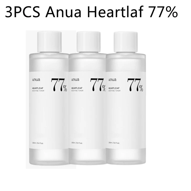 

3PCS Anua Heartleaf 77% Original Toner Organic Soothing Refreshing Toner Remove Dead Skin Moisturize Close Pores 250ml