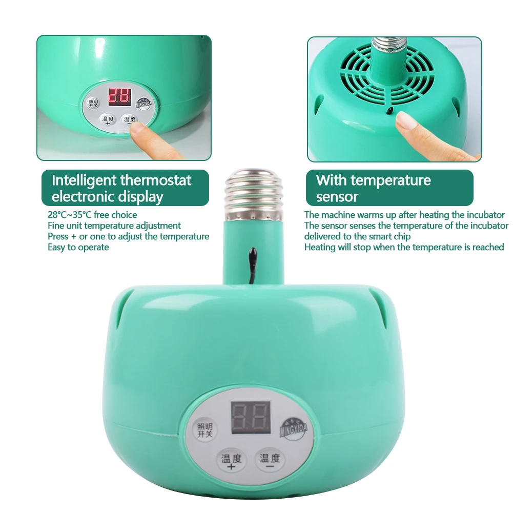 Pet Heating Lamp Chicken Heater Farm Smart Heating Lamp Warm Light Chicken Poultry Breeding Thermostatic Temperature Controller Heater Heating Lamp
