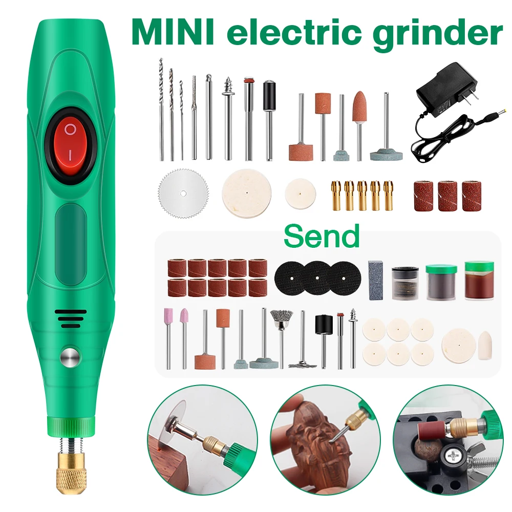 Electric Drill Grinder Engraver Pen Grinder Mini Drill Polishing Electric Rotary Tool Grinding Machine Miniature Household Tool