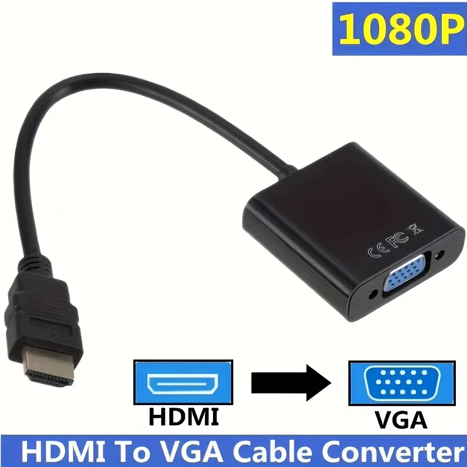 HDTV to VGA Adapter 1080P Digital Analog HDTV Male To Female VGA Cable Converter for PC Laptop Tablet