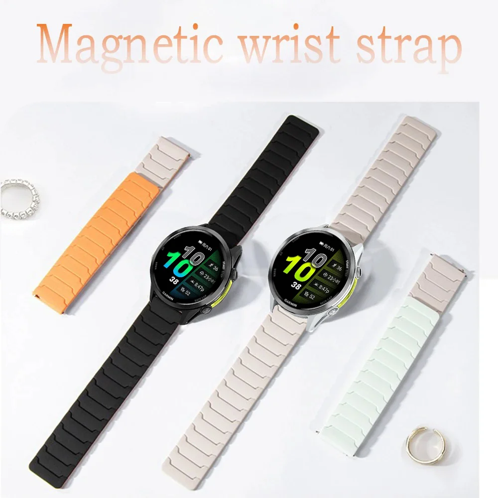 Magnetic Silicone Strap Bracelet, 20/22mm,
