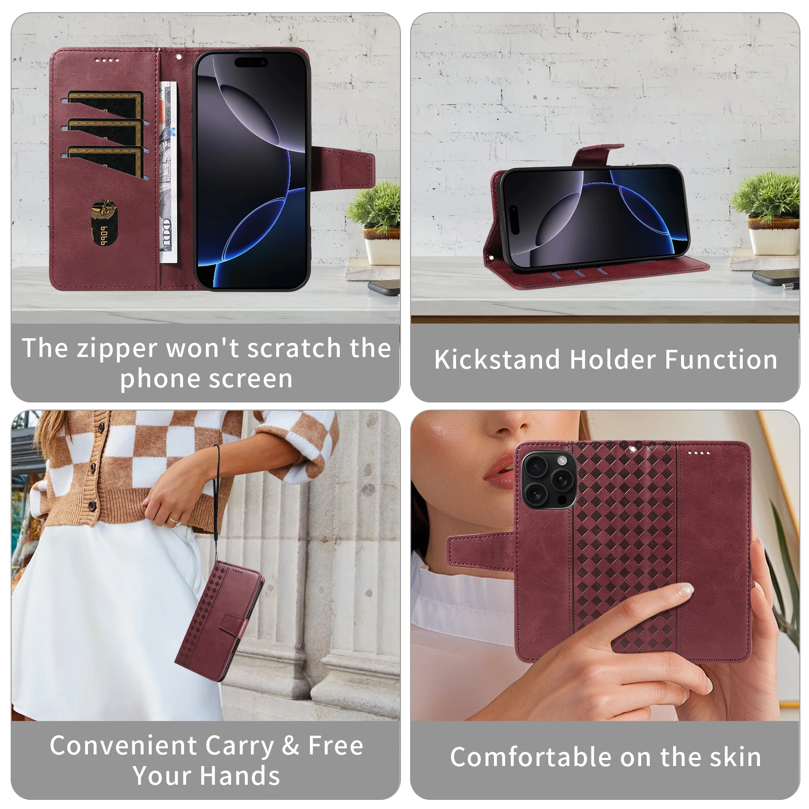 Premium RFID Blocking Leather Wallet Case