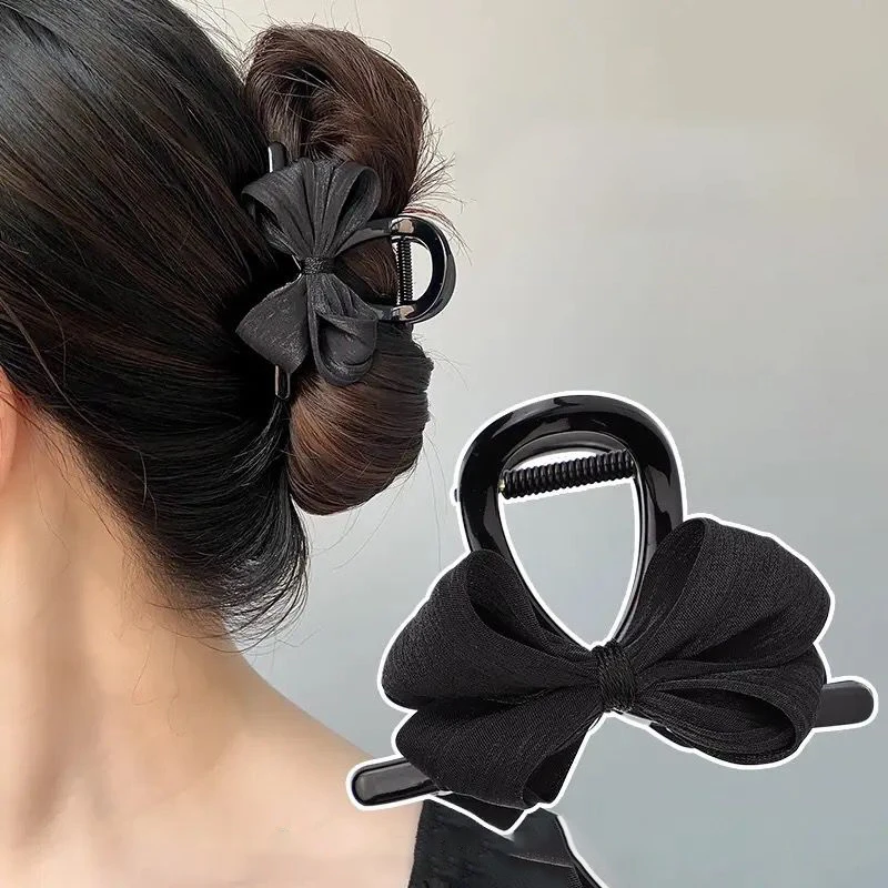 Band Bogen Haar Klaue Haarnadel Kopfschmuck Mode Korea süße Haars pangen Haars pangen Krabben Frauen Kopf bedeckung Pferdes chwanz Haarschmuck