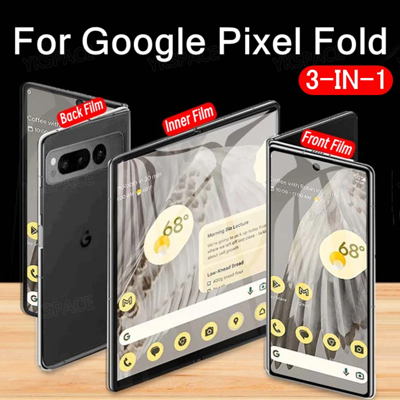 3 in 1 hd klar matt gefrostet weich Hydro gel Film für Google Pixel 9 Pro Fold 5g vorne hinten Displays chutz folie Anti Finger abdruck