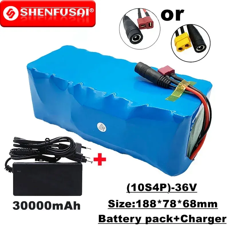 

36V battery pack, 1000 watts,10s4p, 30000mah, suitable for electric bicycles, equipped with integrated BMS +42v charger for sale