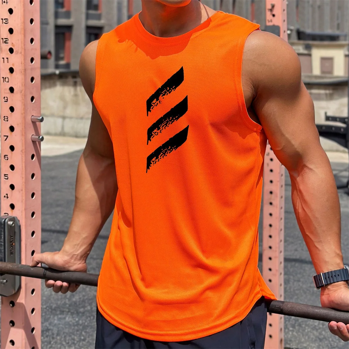 Summer New Trend Quick Dry Bodybuilding Tank Top Men  Fitness Sleeveless Shirt Male Casual Singlet Vest Summer Training Clothing