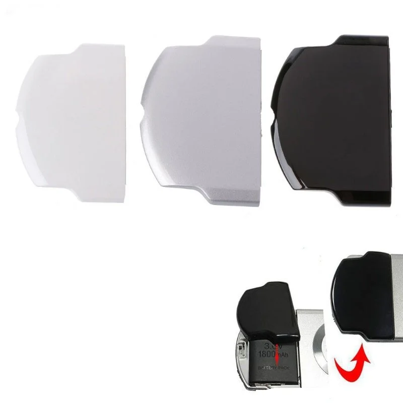 Black and White Slim Battery Door Back Cover Case for Handheld Gaming Consoles