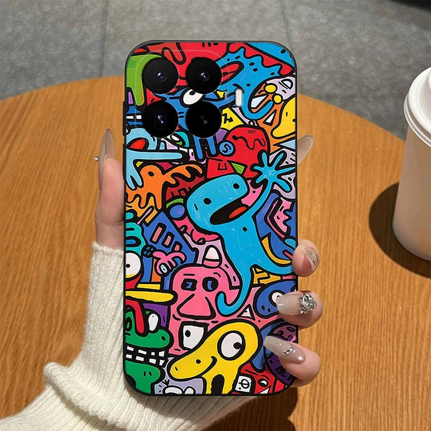 Abstract Art Print Matte Silicone Scratch-Resistant Phone Case - Lightweight Coque