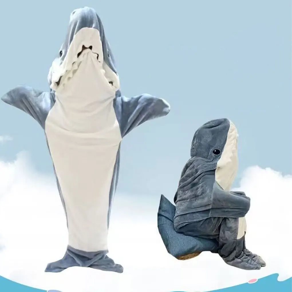 

Grey Shark Blanket Soft And Fun For Parties And Relaxation Shark Pajama Adult Pajama Easy To Wear