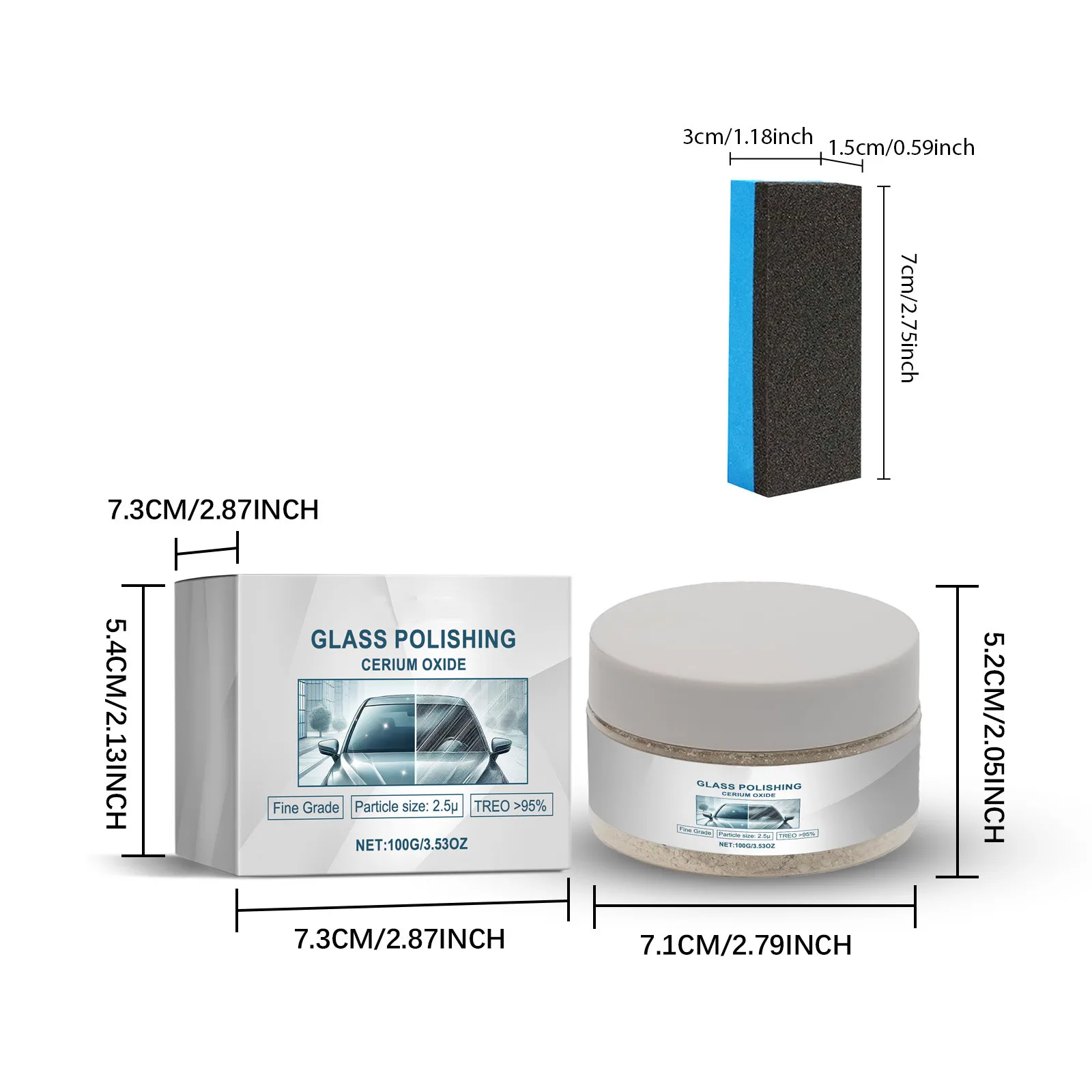Car Glass Polish Fine Scratch Repairs High Efficiency Polishing Automotive