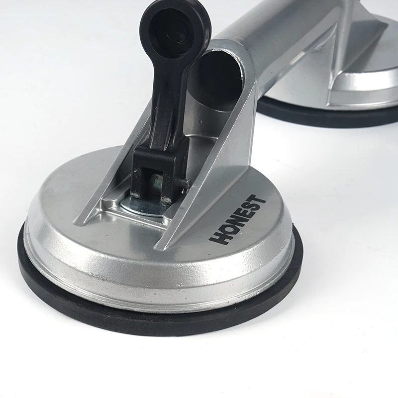 Heavy Duty Dual Aluminum Glass Suction Cups Dent Puller Handle Lifter Car Dent Puller Removers for Lifting Glass Repair