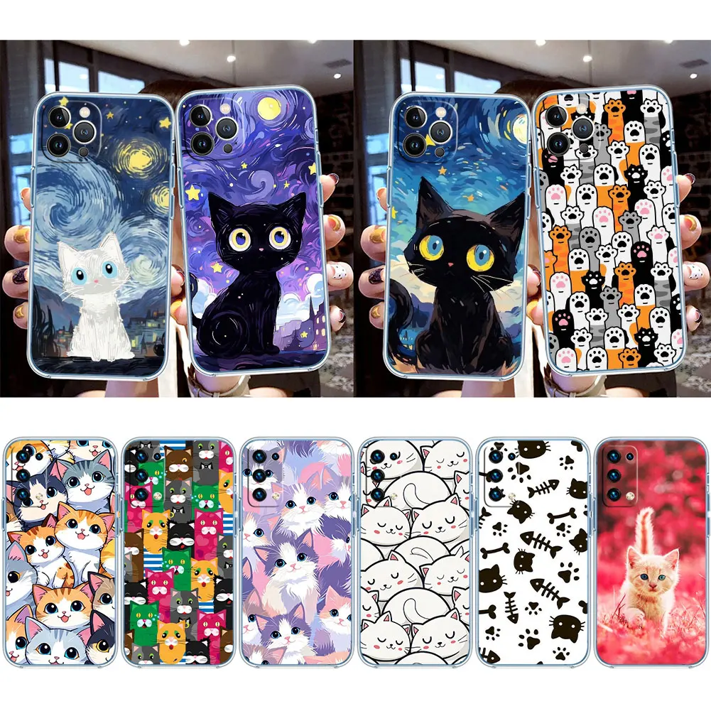 Adorable Cat Kitten Clear Phone Case