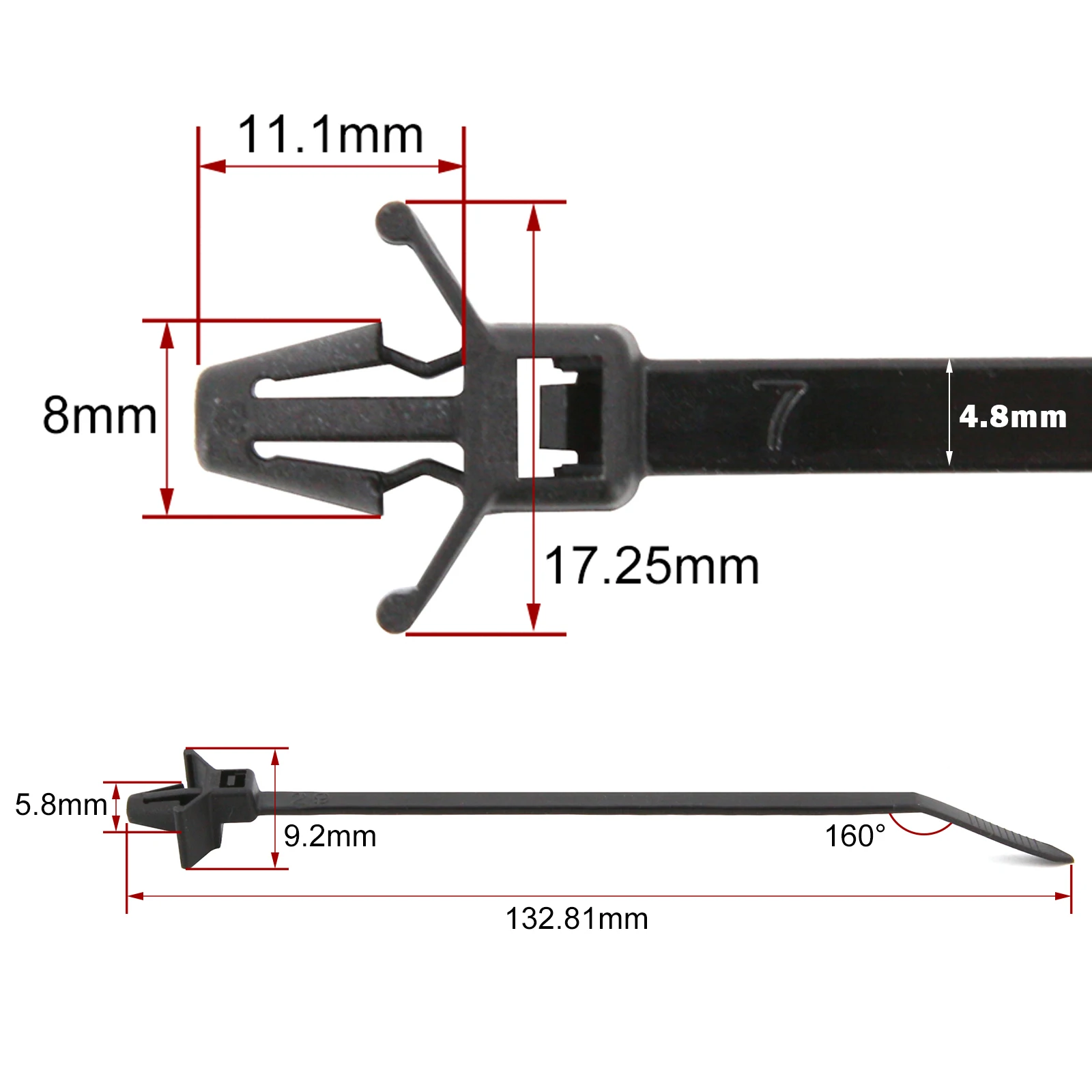 Car Wire Harness Fastener Cable Clamp Clips Cable Ties Management Organizers Corrugated Pipe Route Fixed Retainer Car-styling