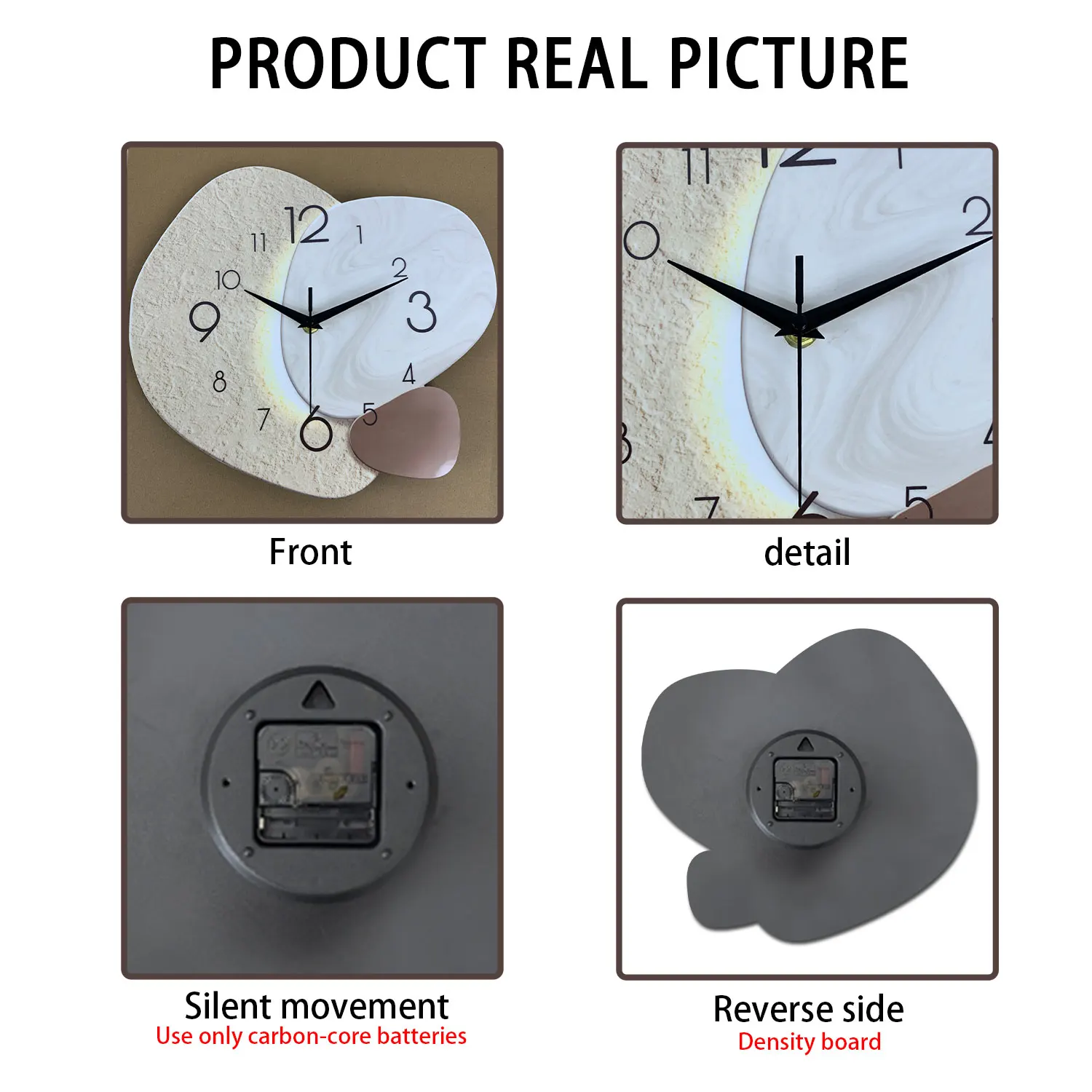 Modern Simple Wall Clock, Silent Quartz Clock, Bedroom Clock Living Room Sofa Background Decoration Wall Clock, No Battery - Image 6