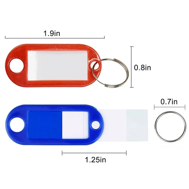 50Db Multolor Műanyag Kulccsalok Azonosító Címkék Poggyász Neve Token Szálloda Száma Osztályozási Kártya Osztott Gyűrűs Kulcstartó - Image 4