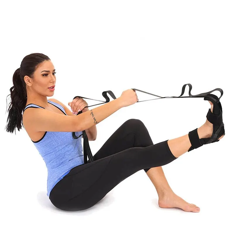 Soft Sports Yoga Ligament Stretching Belt Three Colors Yoga Stretching Strap Leg and Hamstring Foot Pain Relief yoga strap