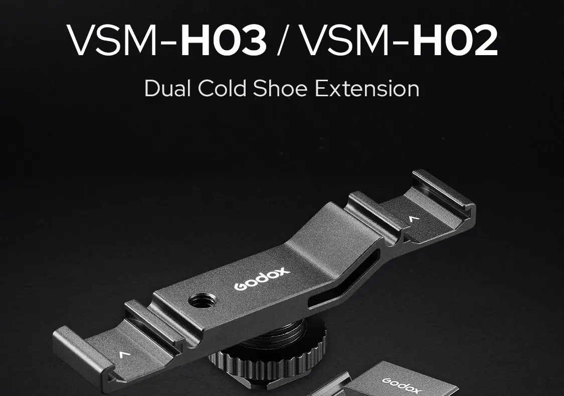 Godox VSM - H02 VSM - H03 Hot Shoe Accessories Dual Cold Shoe for Phone Camera