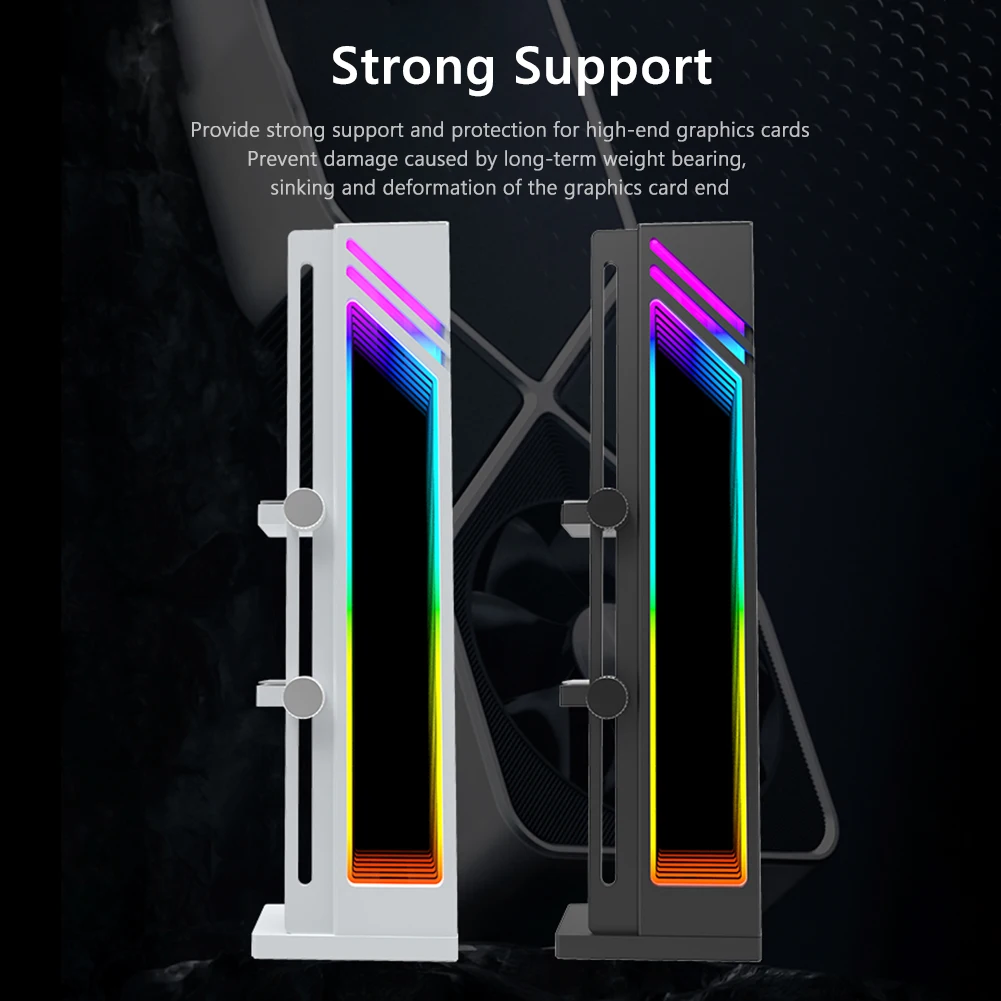 Suporte de Cartão de Vídeo Ajustável Anti-drop Magnético Base Anti-skid Acessórios de Computador Argb Suporte Gpu 5v 3pin - Imagem 4