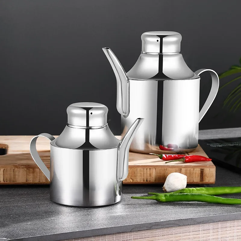 304 Stainless Steel Insect-proof Leak-proof Oil Control Pot Long Mouth Oil Bottle Sesame Small Vinegar Bottle pot stainless steel oil pot,oil container