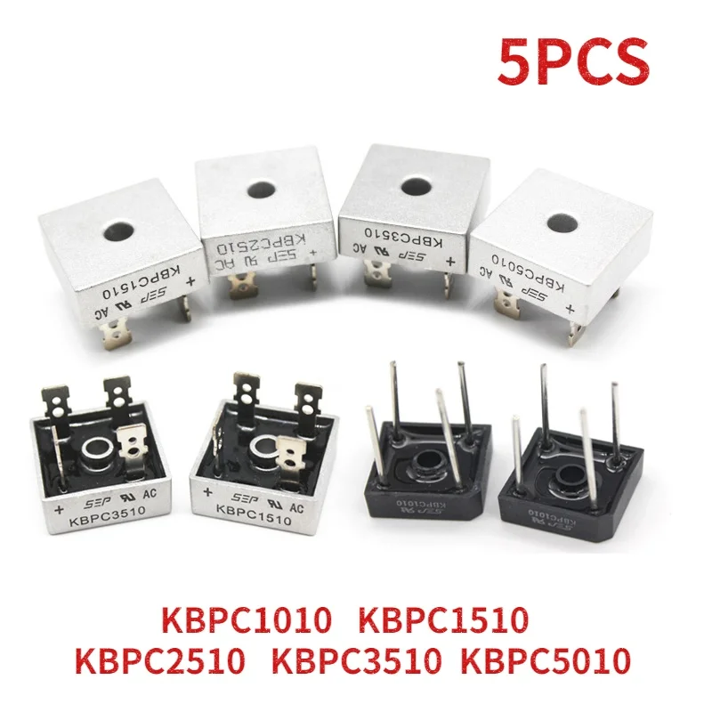 Diode Bridge Rectifier 5PCS LAUBEI Diode Bridge Rectifier KBPC5010 KBPC1010 KBPC1510 KBPC2510 KBPC3510 10A 15A 25A 35A 50A