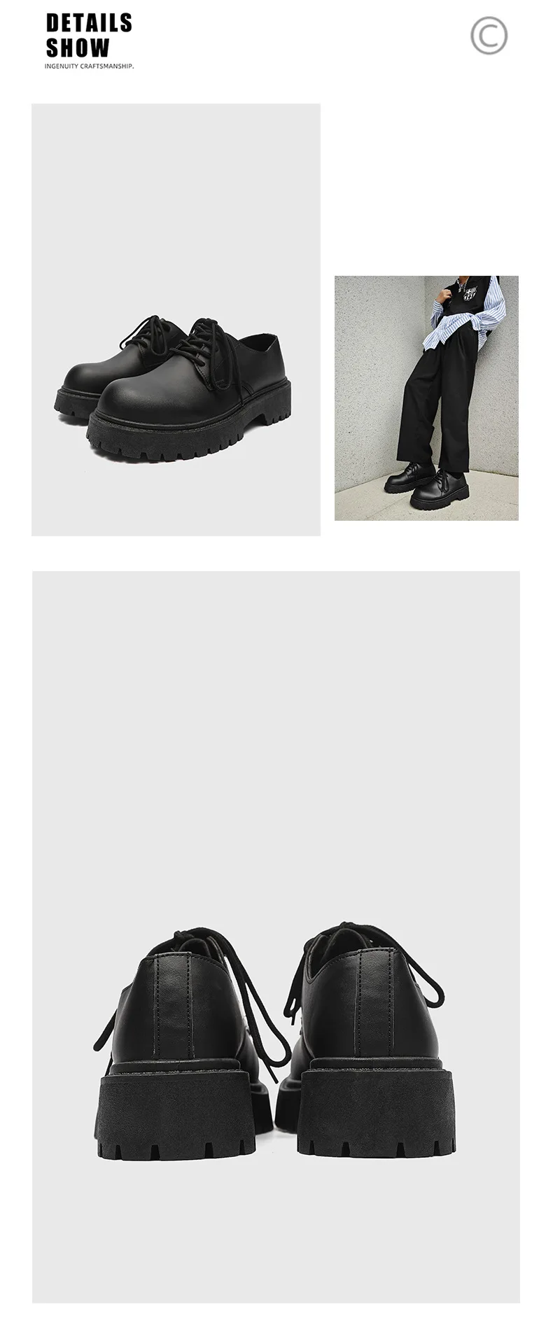 حجم كبير أحذية جلدية للرجال منصة سوداء الدانتيل يصل حذاء كاجوال للشباب النمط البريطاني الأعمال الأحذية الاجتماعية Zapatos Hombre