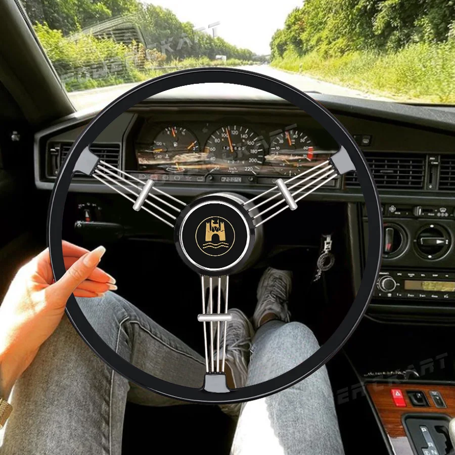 15inch 400mm Ivory Black Banjo Vintage Steering Wheel For