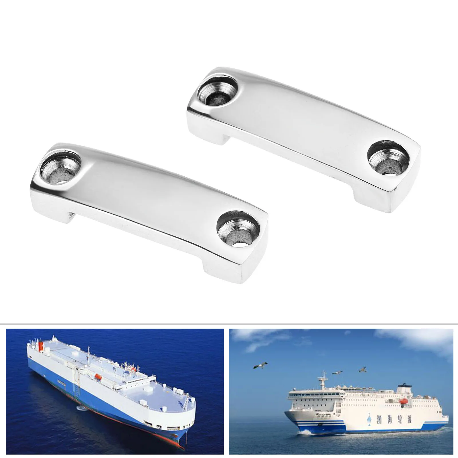 gohantee 2Pcs Stainless Steel 316 Boats Accessories Marine Fit 1.12inch Straps Mounting Saddles Connecter for Marine Rowing Boat 2pcs detachable 29cm pu leather bag handles purses straps handbags bag strap diy bags replacement making accessories d buckle