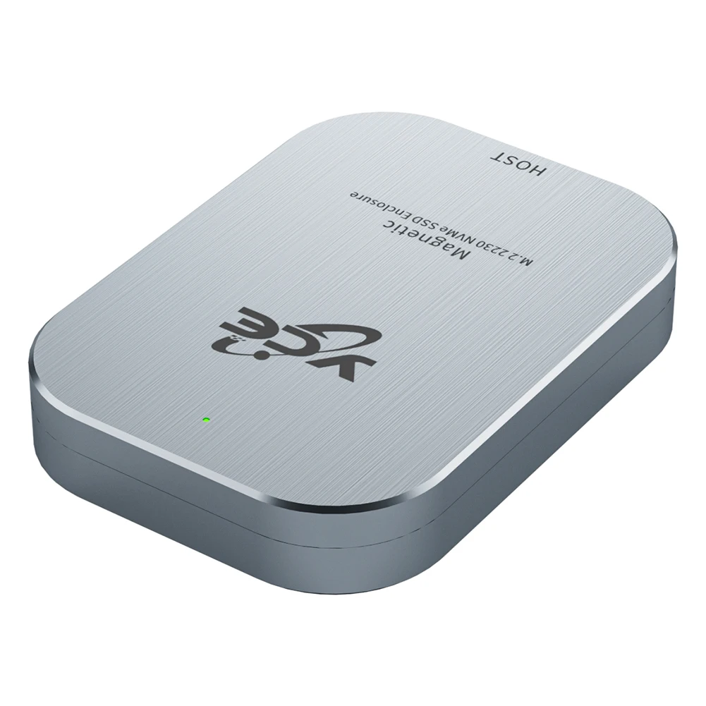 마그네틱 M.2 NVMe 2230 SSD 케이스 USB 3.2 Gen 2 10Gbps Type-C 외장형 하드 드라이브 디스크 박스 (아이폰 15 Pro Max ProRes용)