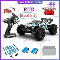 Rc Car Off Road 4x4 High Speed 70KM/H Remote Control Car with LED Headlight Brushless 4WD 1/16 Monster Truck Toys for Boys Gift 1