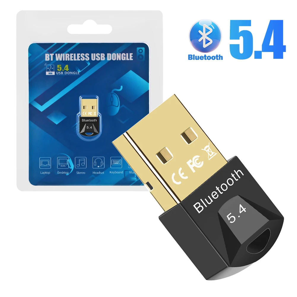 Bluetooth 5.4 Wireless USB Audio Adapter Transmitter Receiver Audio Bluetooth Wireless USB Adapter for Computer PC Laptop