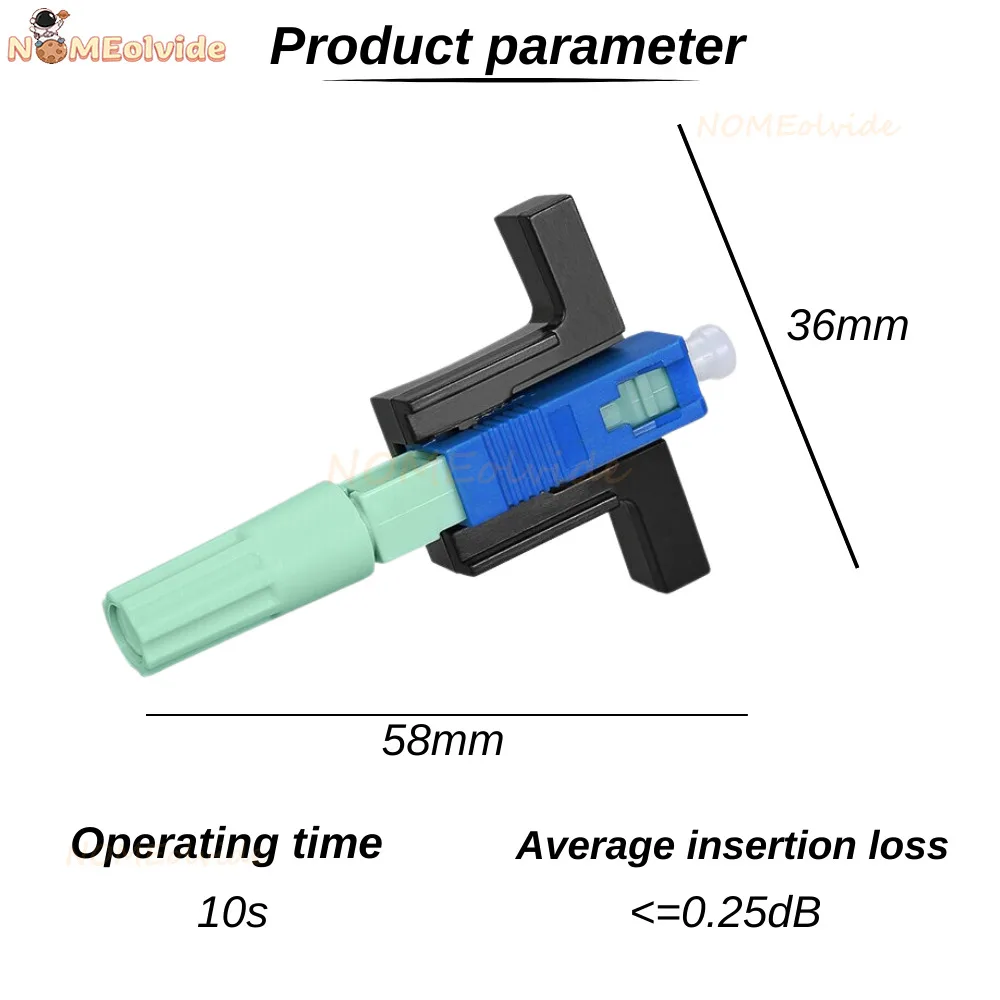 50/ 100/200Pcs Lot 58MM Fixed-length Block LX58 Single-Mode SC UPC APC Fast Connector FTTH Tool 58mm Connector Quick Connector