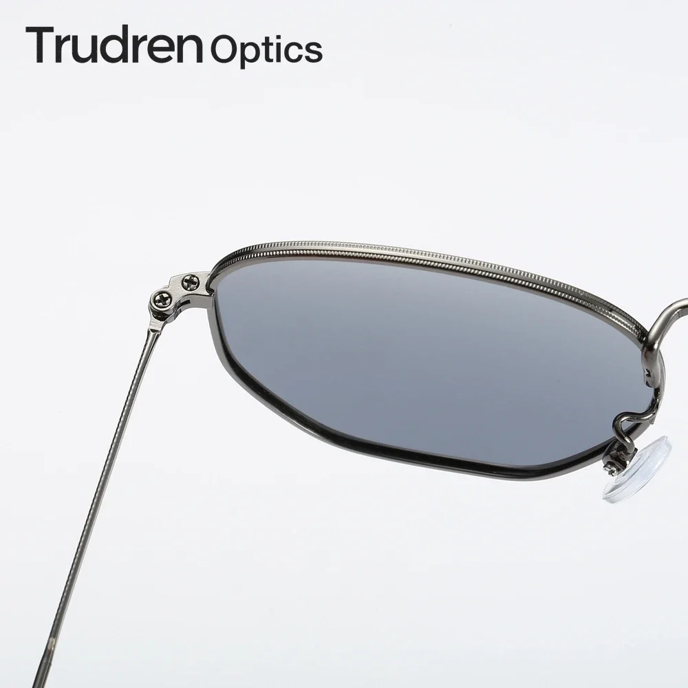 Trudren unisexe classique lunettes de soleil hexagonales pour