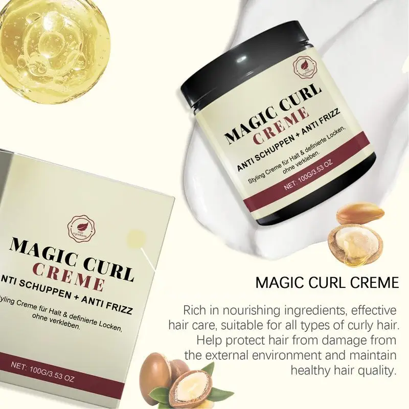 Style Curling Cream Defining Hair Cream Touchable Moisturizing Definer Curl Defining for Adults Friends Beautician
