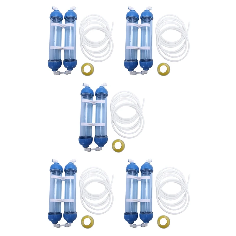 

Water Filter 10Pcs T33 Cartridge Housing DIY T33 Shell Filter Bottle 4Pcs Fittings Water Purifier