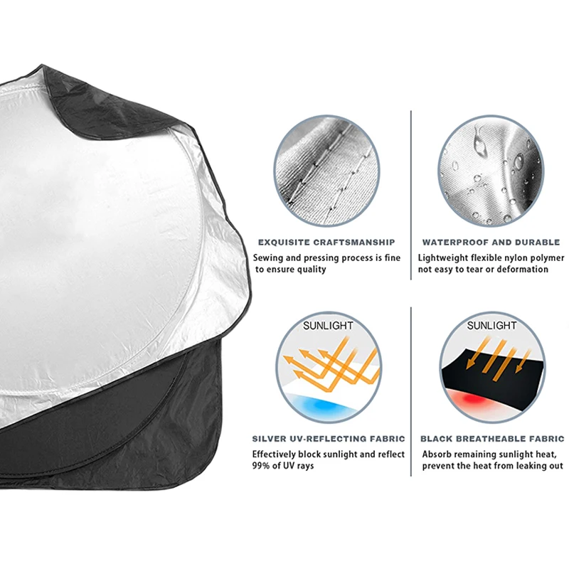 Premium Car Windshield Sun Shade Visor with UV Protection