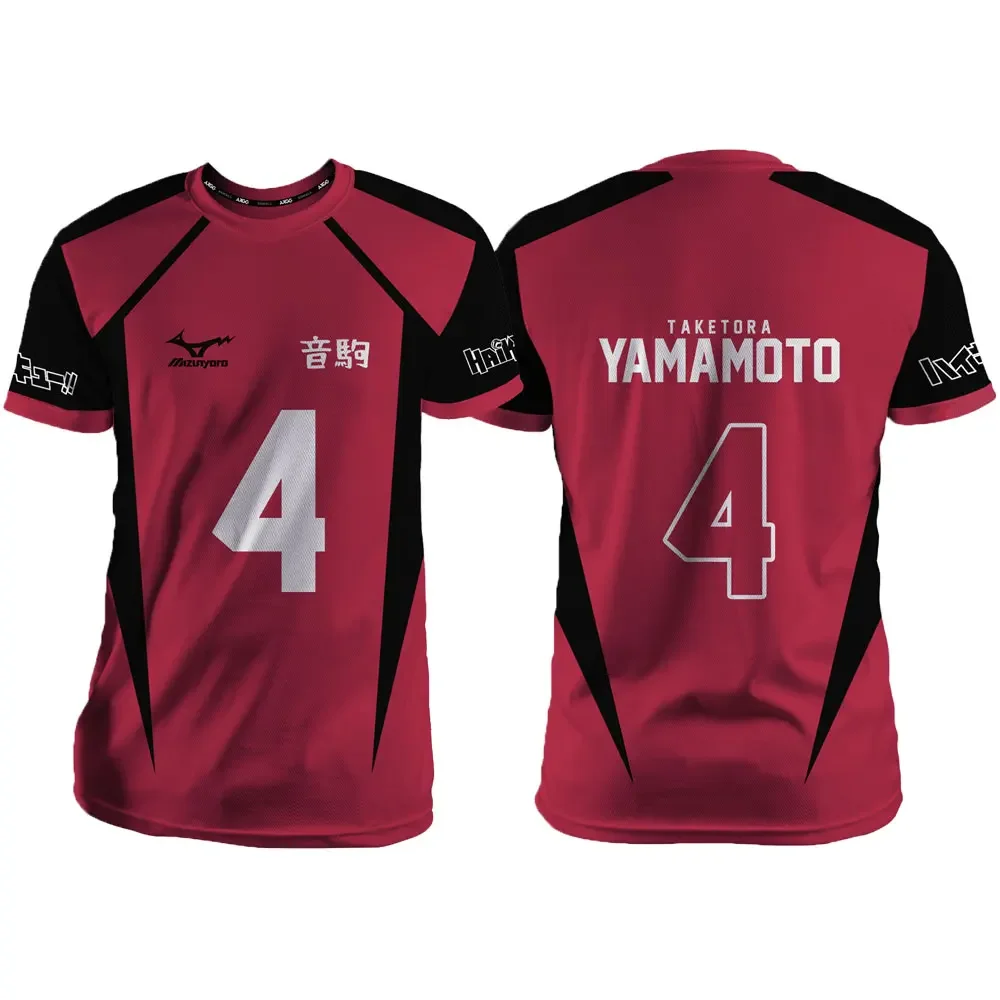 thumbnail image 1 of Haikyuu Nekoma Red Cartoon Anime Cosplay Camiseta de manga corta de verano para hombre Camiseta para adultos 2024 Nueva camiseta casual de moda para hombre, 1 of 5