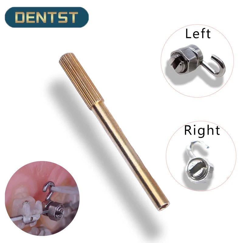 

Dentst Dental Orthodontic Crimpable Hook Stop Locks Removable/Activity (10pcs right+10pcs left+Tool)On Archwires Brackets Braces