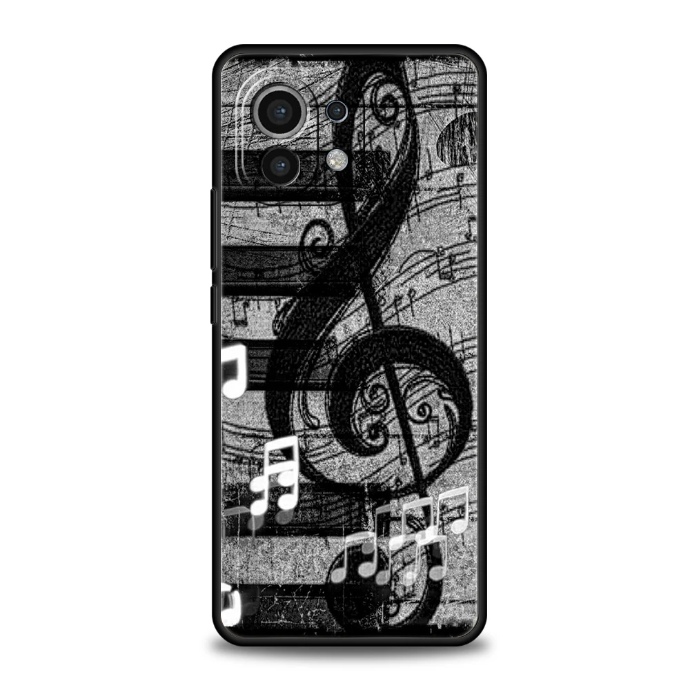 Stylish Music-Themed Soft TPU Phone Case Cover