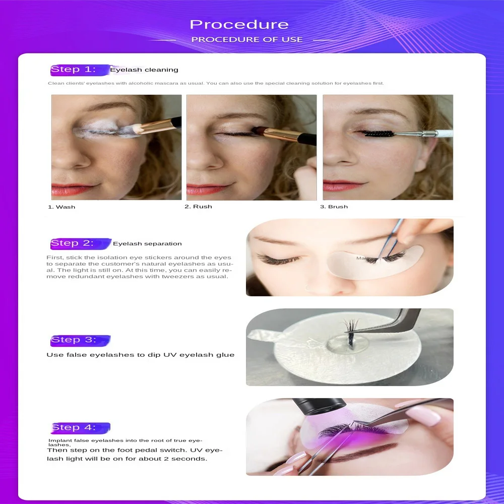 5W USB UV Ultraviolet LED spotlight adjustment Curing Lamp nail polish curing Eyelash Grafting eyelashes Glue Curing