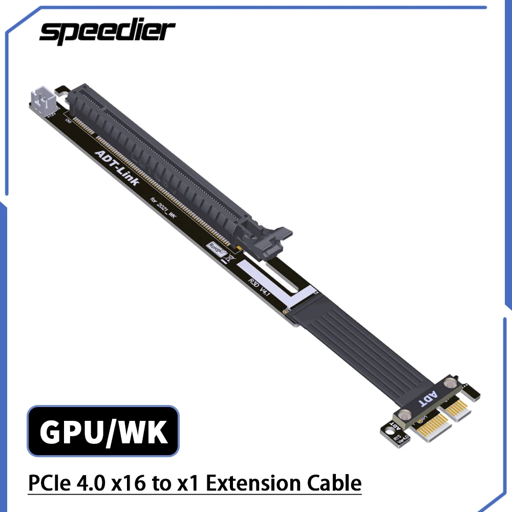 

Ризер PCI Express 4,0 PCIe Gen4 x1 x16, ризер, графическая карта, ленточный Удлинительный кабель с Sata Power PCI-E 1x16x4,0 для майнера BTC