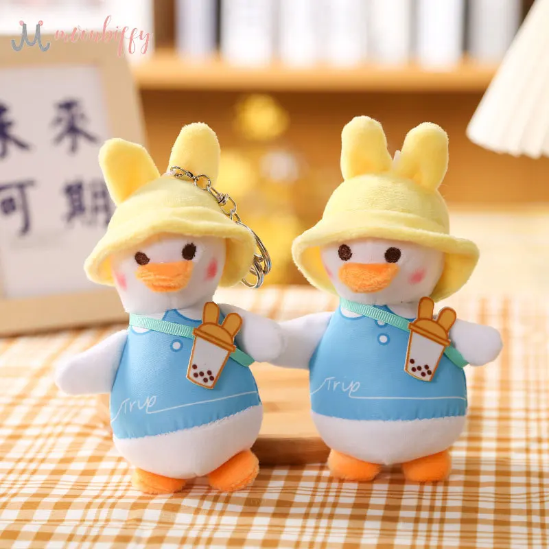 

Cute Plush Stuffed Small Duck Keychain Lovable Animal Doll Women Girls Bag Car Key Pendant Children Toy Gifts