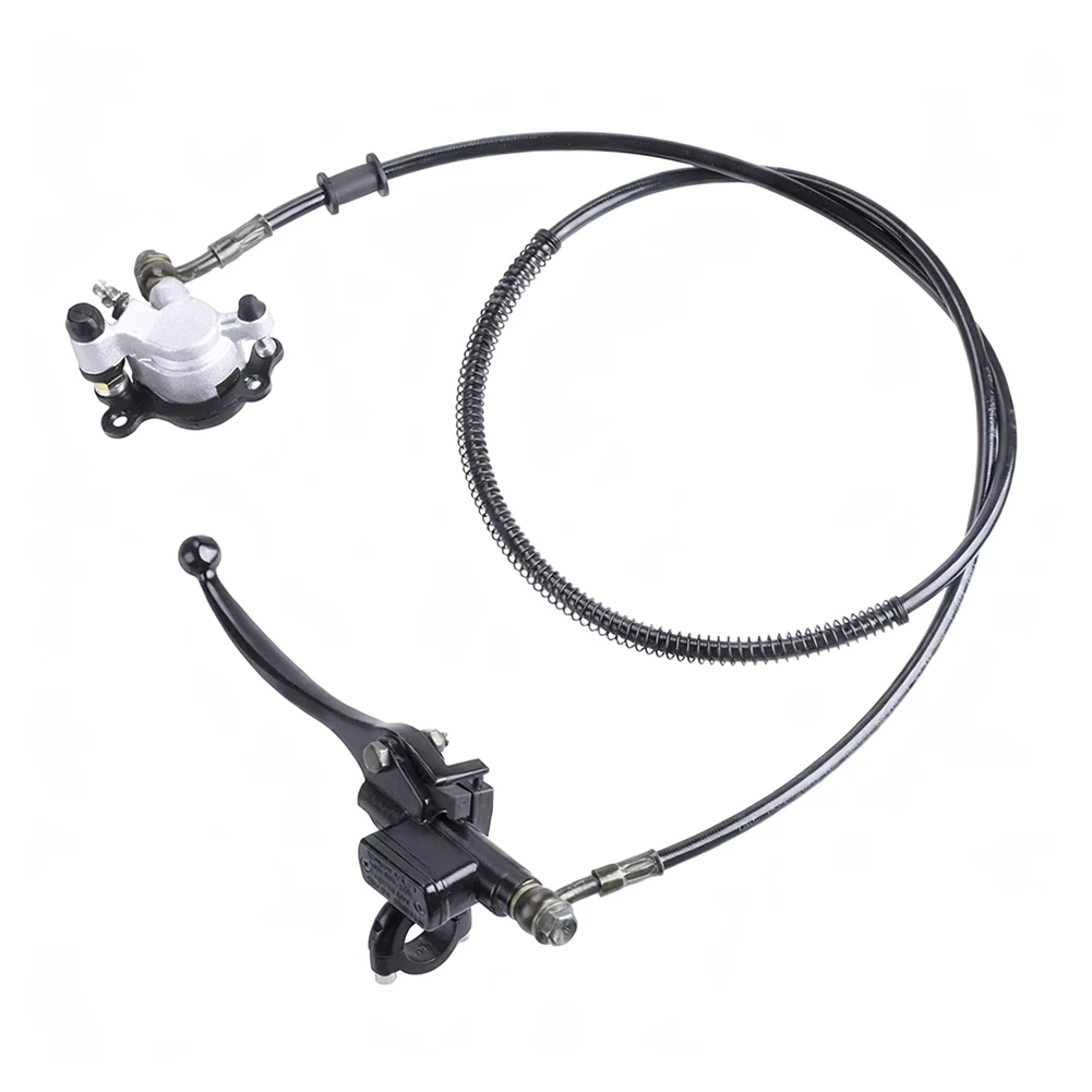 미니 바이크 47CC 49CC ATV 비치 버기용 알루미늄 합금 리어 브레이크 레버, 완벽한 장착 하드웨어가 포함된 유압 디스크 브레이크