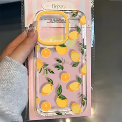 Refreshing Summer Fruit Lemon Clear Phone Case - Transparent Soft TPU Cover - iPhone 12 Pro Max (T9796)