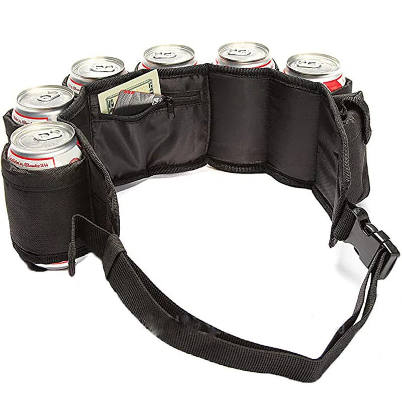 6 Pack Beer Soda Drink Camo Belt Holster Outdoor Beer Bottle Holder Hunting Tactical Belt For Lovers