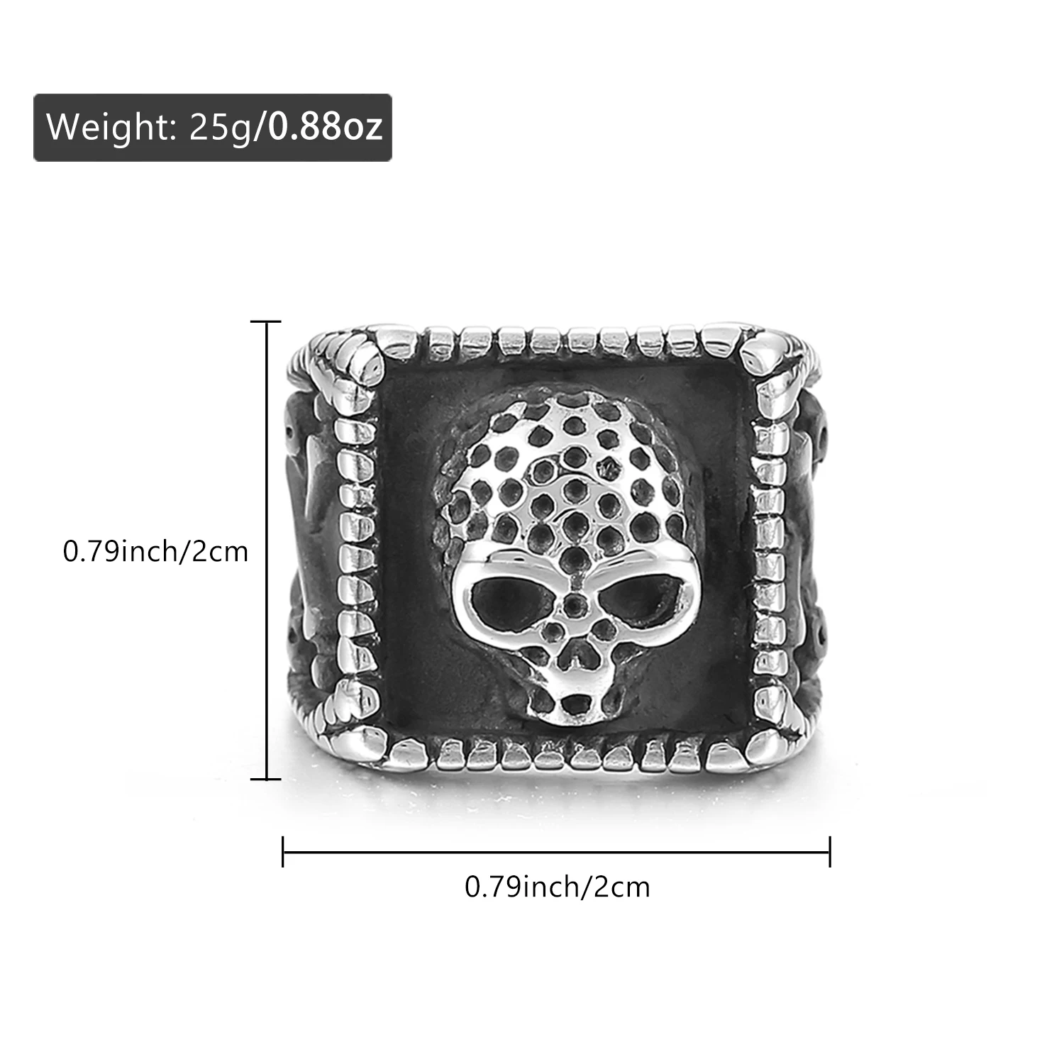 Винтажное кольцо на палец из нержавеющей стали в стиле панк