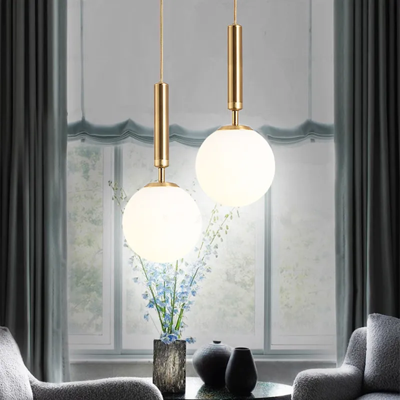 

Кухонные лампы, стеклянный подвесной светильник для спальни, барная лампа для столовой, потолочный светильник s, Офисная люстра, лампочсветильник 16 см без тени