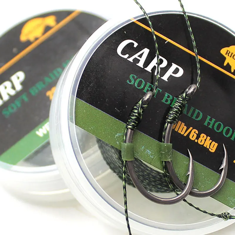 20m Carp Fishing Line Spool Fishing Hooklink Super Tight Soft Braided Wires For Carp Match Rigs Tackle Accessories