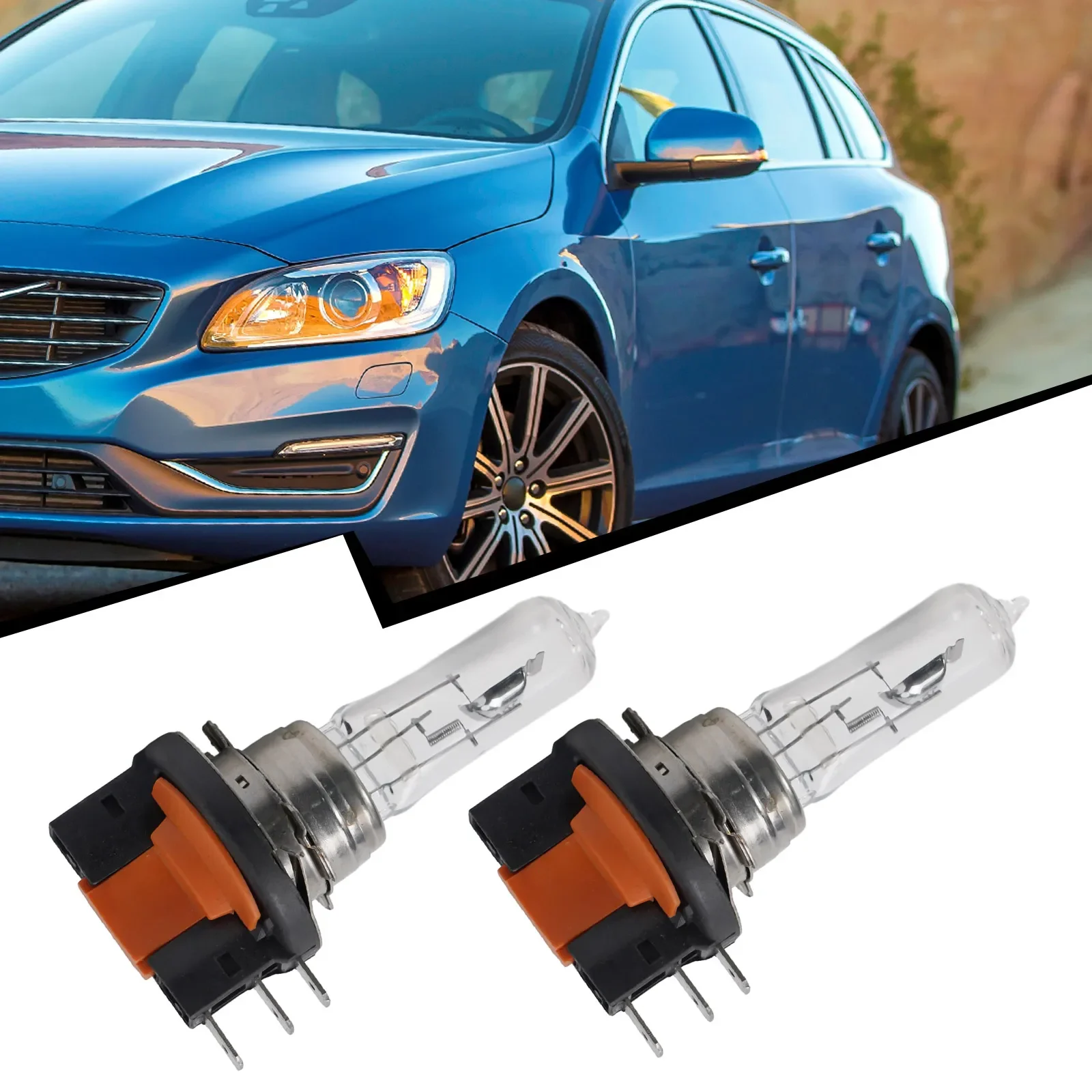 2 adet H15 12V 15/55W halojen kafa lambası ampulleri beyaz araba için yüksek ışın ampuller otomatik far kafa lambası araba ışık halojen ampul ﻿