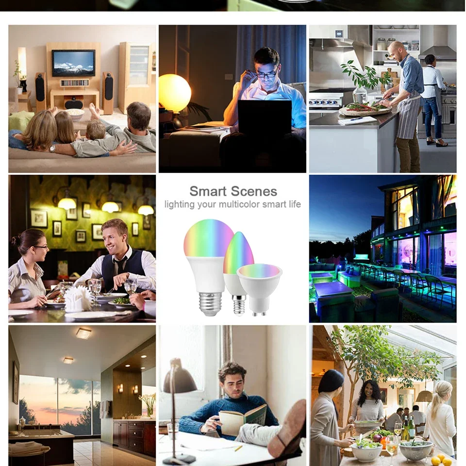 1-10PCS GU10 LED Rgb Smart Light Bulb Dimmable Gu10 6W Sb019f57b785d47e6989da6f6fc8abcc3d
