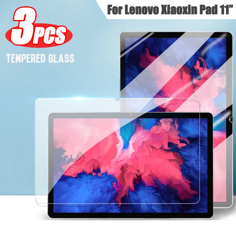 

3 шт. 9H закаленное стекло для защиты экрана для Lenovo Xiaoxin Pad 11 дюймов стекло 2021 TB-J606F Защита от царапин без пузырьков защитная пленка